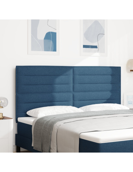 Testiera con testiera Blu 180 cm Pelle Sintetica