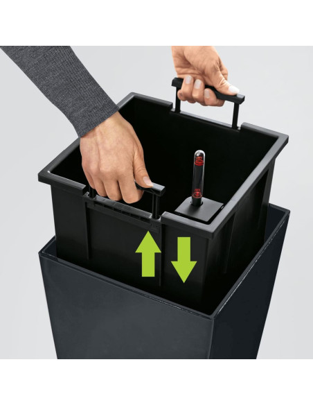 LECHUZA Fioriera CUBICO Color 22 ALL-IN-ONE Ardezia