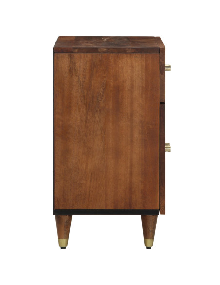 Comodino con porta con cassetto Marrone miele 50 x 33 x 60 cm