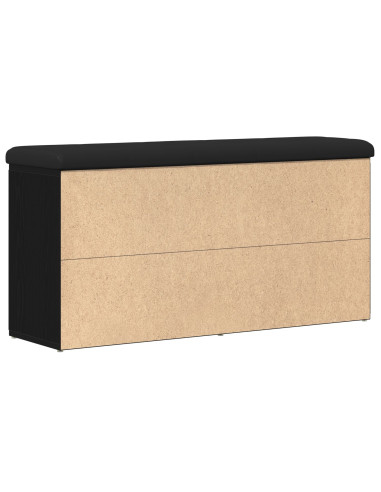 Panca per scarpe Rovere Nero 102 x 32 x 50 cm Legno multistrato
