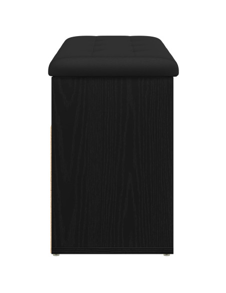 Panchina da stoccaggio  in rovere nero 80x30x45 cm in legno ingegnerizzato