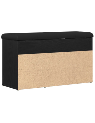 Panca per scarpe Nero 80 x 30 x 45 cm Legno multistrato