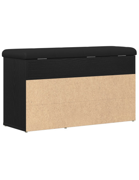 Panchina da stoccaggio  in rovere nero 80x30x45 cm in legno ingegnerizzato