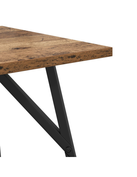 Tavolino 2 pz in Legno Riciclato e Metallo