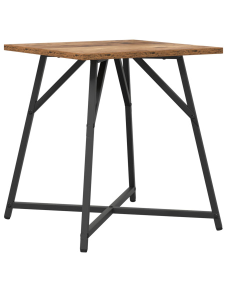 Tavolino 2 pz in Legno Riciclato e Metallo