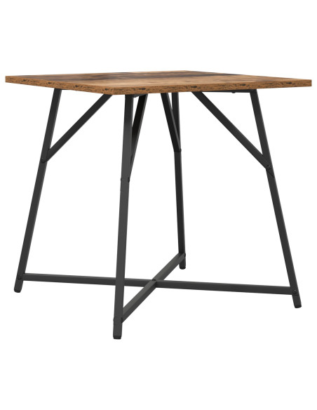 Tavolino 2 pz in Legno Riciclato e Metallo