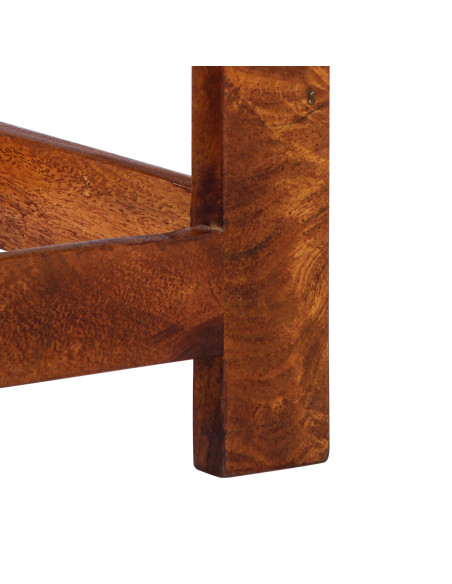 Tavolino Floreale con cassetto Marrone 35 x 35 x 75 cm