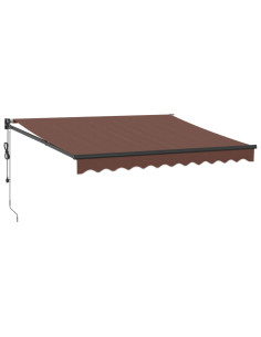 Tenda da Sole Retrattile Automatica Marrone 300x250 cm 2
