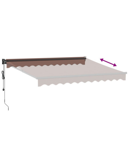Tenda da Sole Retrattile Automatica Marrone 300x250 cm