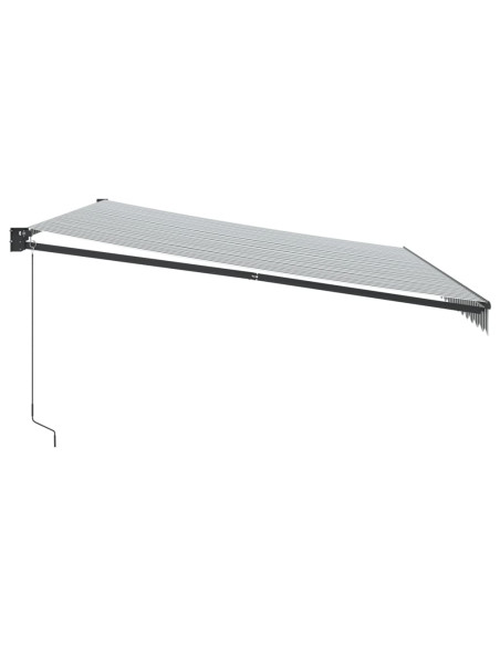 Tenda Retrattile Antracite e Bianca 5x3 m Tessuto e Alluminio