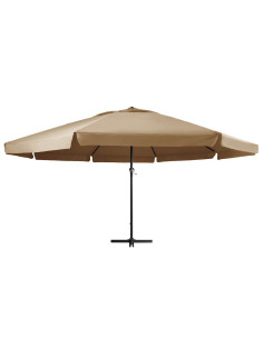 Ombrellone da Esterni con Palo in Alluminio 600 cm Grigio Talpa 2