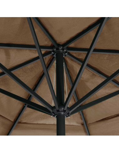 Ombrellone da Esterni con Palo in Alluminio 600 cm Grigio Talpa