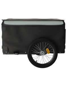 Rimorchio da Bici Nero e Grigio 45 kg in Ferro