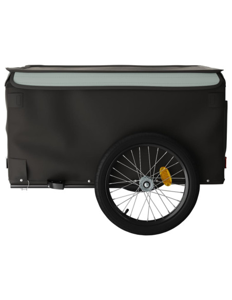 Rimorchio da Bici Nero e Grigio 45 kg in Ferro