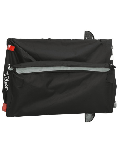 Rimorchio da Bici Nero e Grigio 45 kg in Ferro