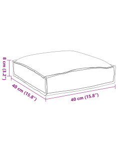 Cuscino 4 pcs Crema 40 x 40 x 8 cm Tessuto Oxford