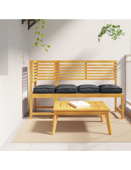 Cuscini per Pallet  4 pz Nero 40x40x8 cm Tessuto Oxford
