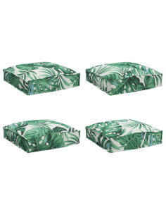 Cuscino 4 pcs Motivo Foglia 40 x 40 x 8 cm Tessuto Oxford