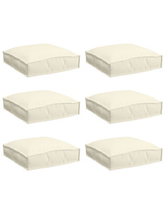Cuscino 6 pcs Crema 40 x 40 x 8 cm Tessuto Oxford