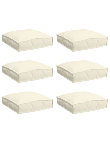 Cuscino 6 pcs Crema 40 x 40 x 8 cm Tessuto Oxford