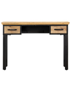 Scrivania 110x50x76 cm in Legno Massello di Mango 2