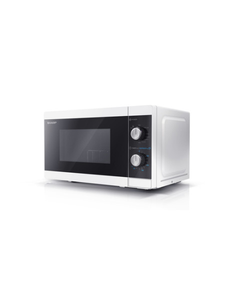 Sharp YC-MG01E-W forno a microonde Nero, Bianco Microonde con grill Superficie piana 20 L 800 W