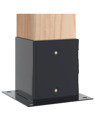 Basi Pali Quadrati 12 pz 101x101 mm Acciaio Verniciato Polvere