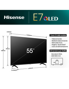 Hisense TV QLED 55" 4K Ultra HD 55E7NQ 2