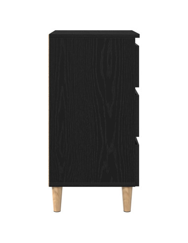 Armadio da Notte Rovere Nero 40 x 35 x 69 cm Legno multistrato