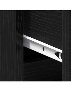 Armadio da Notte Rovere Nero 40 x 35 x 69 cm Legno multistrato 2