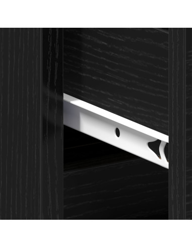 Armadio da Notte Rovere Nero 40 x 35 x 69 cm Legno multistrato