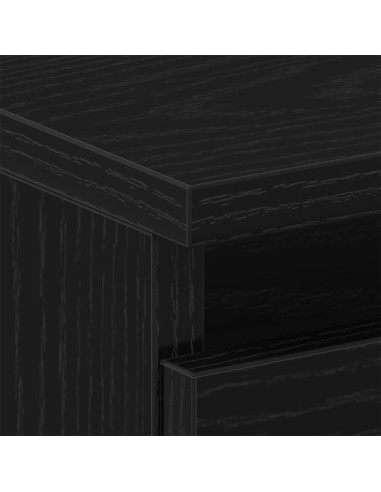 Armadio da Notte Rovere Nero 40 x 35 x 69 cm Legno multistrato
