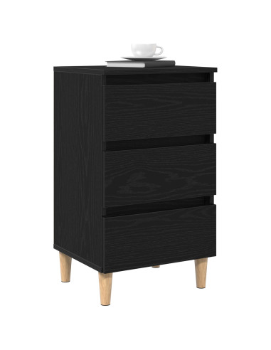 Armadio da Notte Rovere Nero 40 x 35 x 69 cm Legno multistrato