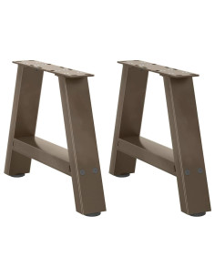 Gambe Tavolino da Caffè a A 2 pz 30x(30-31) cm in Acciaio 2