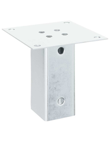 Basi per Pali Quadrate 4 pz Argento 71x71 mm in Acciaio Zincato