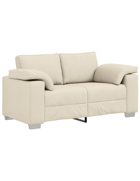Divano Beige 160 x 80 x 82 cm Tessuto misto lino