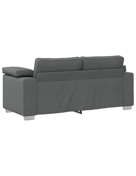 Divano Loveseat Grigio Scuro 140 cm in Tessuto di