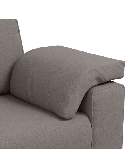 Divano Loveseat  Tortora 140 cm in Tessuto