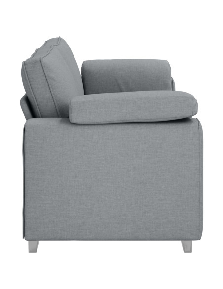 Divano 3 posti  grigio chiaro 178 cm in tessuto