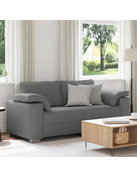 Divano Loveseat Grigio Scuro 140 cm in Tessuto di