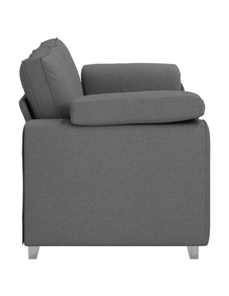 Divano Loveseat Grigio Scuro 140 cm in Tessuto di