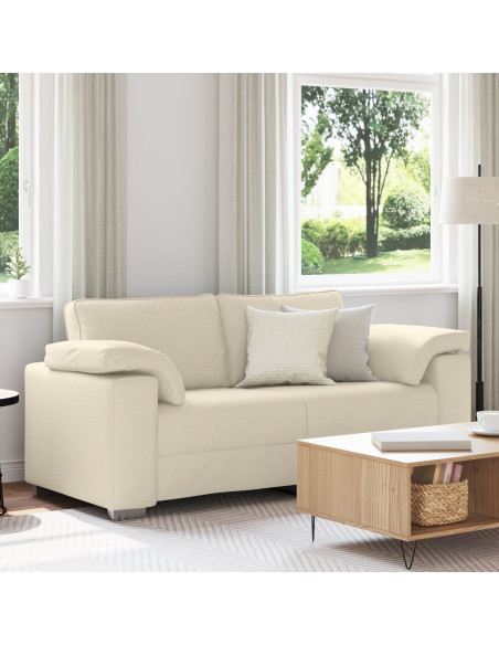 Divano Beige 180 x 80 x 82 cm Tessuto misto lino