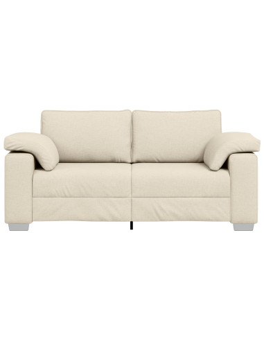 Divano Beige 180 x 80 x 82 cm Tessuto misto lino