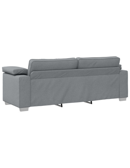 Divano 3 posti  grigio chiaro 178 cm in tessuto