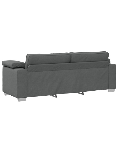 Divano a 3 posti Grigio scuro 178 cm in tessuto
