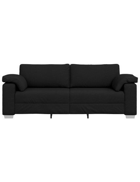 Divano 3 posti  nero 178 cm in tessuto