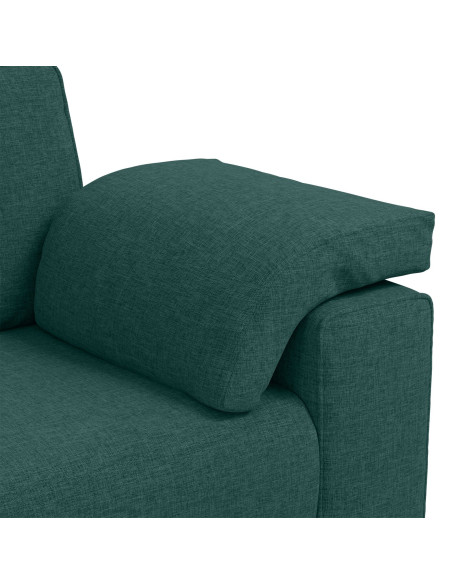 Divano a 3 posti Verde Scuro 178 cm in Tessuto