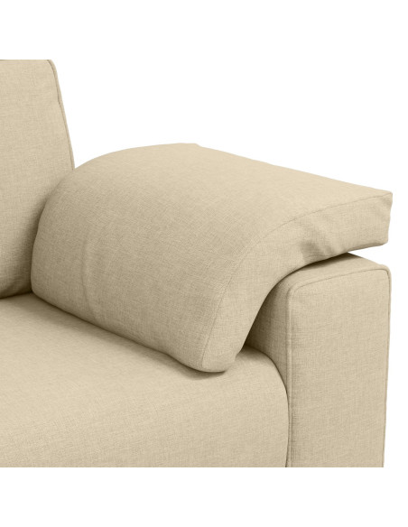 Divano 3 posti crema  178 cm in tessuto