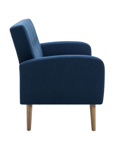 Divano a 3 Posti in Tessuto Blu