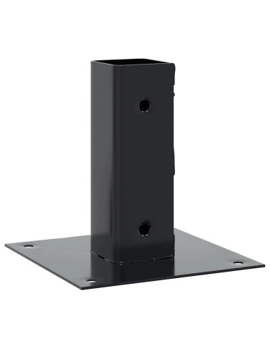 Basi per Pali Quadrati 12 pz 46x46mm Acciaio Verniciato Polvere